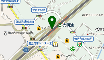 モスバーガー泉北光明池店の地図画像