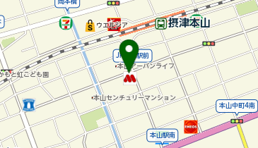 モスバーガー摂津本山店の地図画像