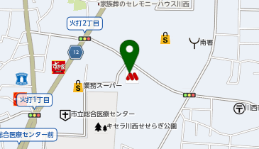 モスバーガーキセラ川西店の地図画像
