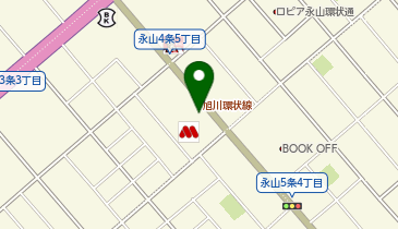 モスバーガー旭川永山環状通り店の地図画像