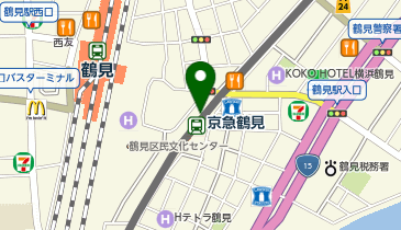 モスバーガーウィングキッチン京急鶴見店の地図画像