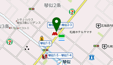モスバーガー札幌琴似店の地図画像