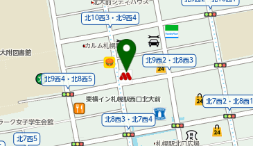 モスバーガー北大正門前店の地図画像