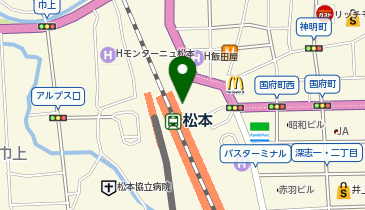 モスバーガー松本駅ビルミドリ店の地図画像