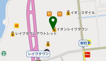 モスバーガーイオンレイクタウンmori店の地図画像