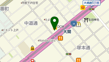 モスバーガー神戸大開店の地図画像
