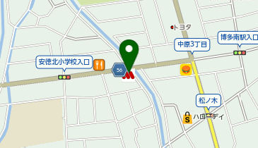 モスバーガー福岡那珂川店の地図画像