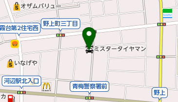 ミスタータイヤマン 野上店の地図画像