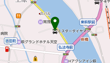 ミスタータイヤマン 萩の地図画像