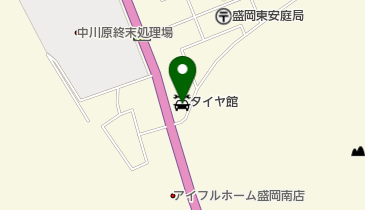 タイヤ館 モリオカの地図画像
