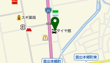 タイヤ館 津の地図画像