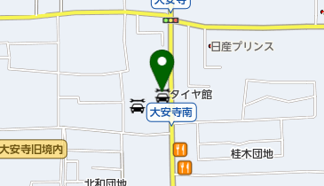 タイヤ館奈良の地図画像