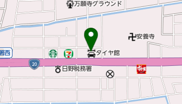 タイヤ館日野の地図画像