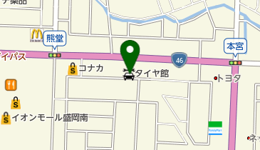 タイヤ館 盛岡西バイパス店の地図画像