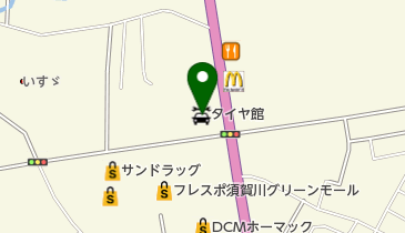 タイヤ館 須賀川の地図画像