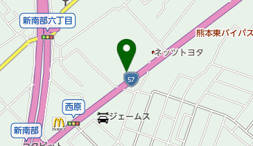 タイヤ館みなもと熊本東バイパスの地図画像