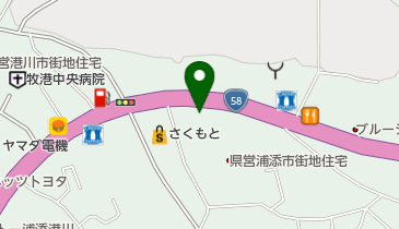 タイヤ館牧港の地図画像