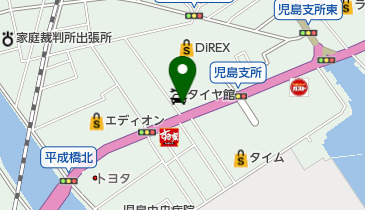 タイヤ館アクロスプラザ倉敷児島の地図画像