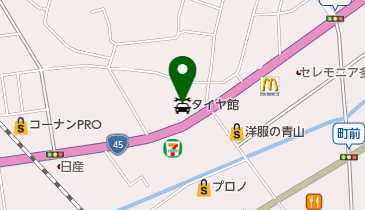タイヤ館ルート45の地図画像