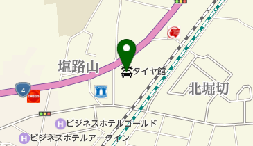 タイヤ館白河の地図画像