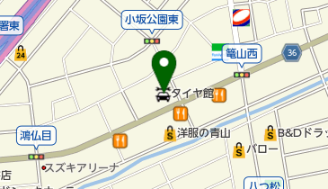 タイヤ館みどりの地図画像