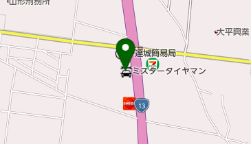 ミスタータイヤマン 山形北の地図画像