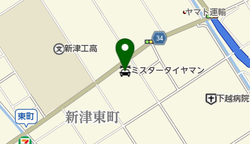 ミスタータイヤマン 新津店の地図画像