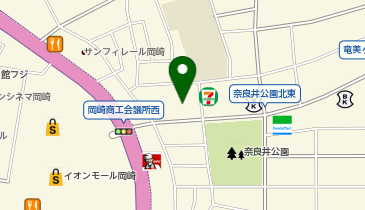 タイヤセレクト岡崎東の地図画像