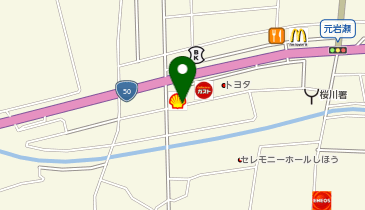 ルート50さくらがわSS/坪井商店の地図画像