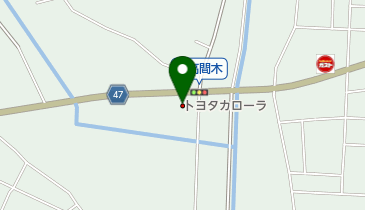 EV]トヨタカローラ栃木真岡店」(真岡市-普通充電-〒321-4336)の地図 