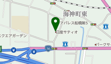 [EV]日産サティオ千葉北船橋店の地図画像