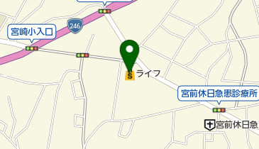 [EV]ライフ東有馬店の地図画像