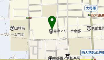 [EV]島津アリーナ京都(京都府立体育館)の地図画像