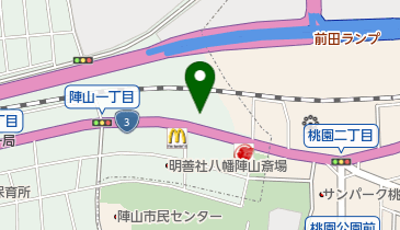 [EV]九州三菱桃園店・クリーンカー桃園の地図画像