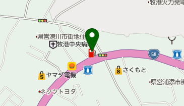 [EV]コクワエナジー牧港SSの地図画像