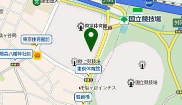 [EV]東京体育館の地図画像