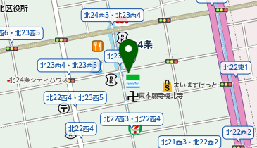 [EV]ファミリーマート札幌北23条西3丁目店の地図画像