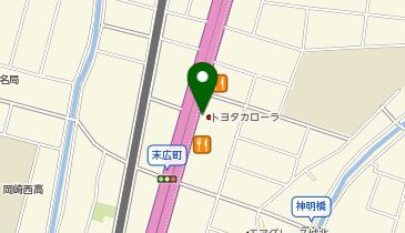 [EV]愛知トヨタEAST 岡崎城北店の地図画像