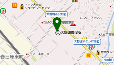 [EV]大野城市役所北側駐車場の地図画像