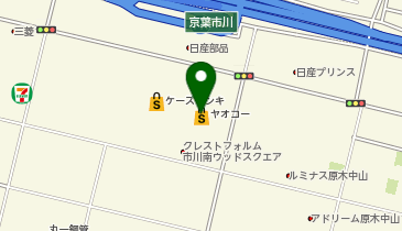 ヤオコー市川田尻店の地図画像
