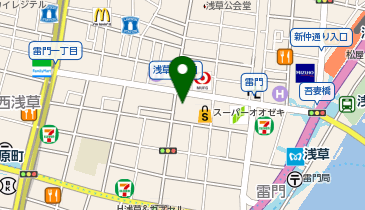 スターバックスコーヒー 浅草雷門通り店(1F)の地図画像