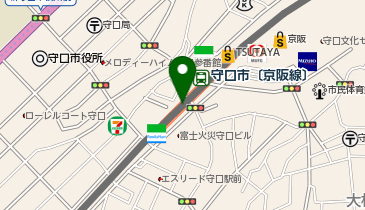宅配ロッカーPUDO 京阪電鉄 守口市駅の地図画像