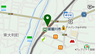 宅配ロッカーPUDO 京阪電鉄 寝屋川市駅の地図画像