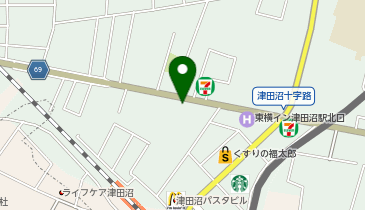 宅配ロッカーPUDO ヤマト運輸 津田沼駅北口営業所の地図画像