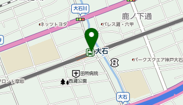 宅配ロッカーPUDO 阪神電鉄 大石駅の地図画像