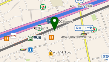 宅配ロッカーPUDO 笹塚ショッピングモールTWENTY ONEの地図画像