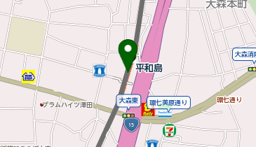 宅配ロッカーPUDO 京浜急行電鉄 平和島駅の地図画像