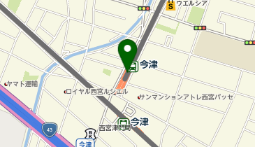 宅配ロッカーPUDO 阪急電鉄 今津駅の地図画像
