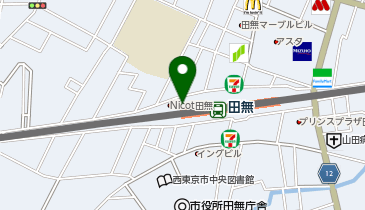 宅配ロッカーPUDO 西武スマイルパーク 田無駅北口第2駐車場の地図画像