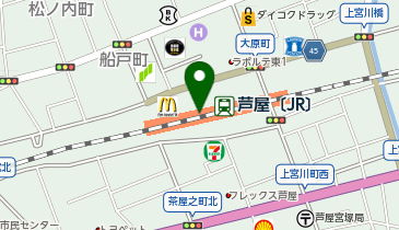 宅配ロッカーPUDO JR西日本 芦屋駅の地図画像
